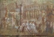 unknow artist Wall painting from Pompeii showing the story of the Trojan Horse Spain oil painting reproduction